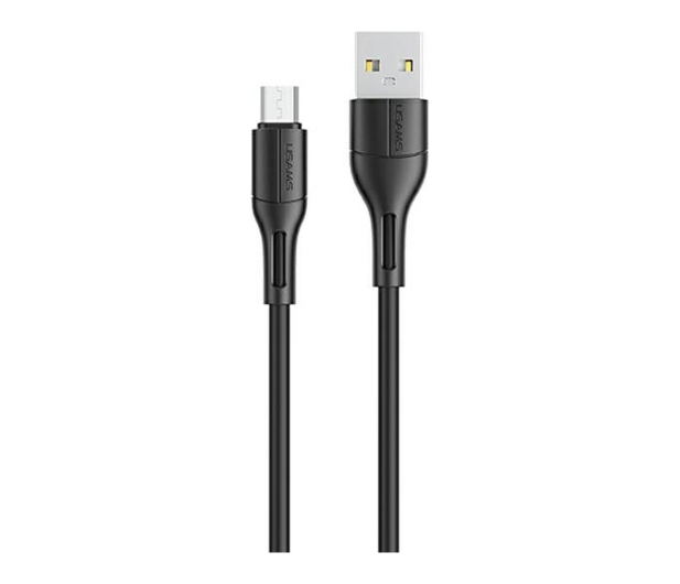 USAMS Kabel U68 microUSB 2A Fast Charge 1m czarny SJ502USB01 - 1569033 - zdjęcie
